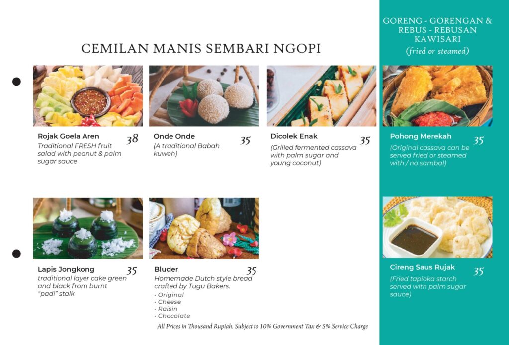 Menu Kawisari