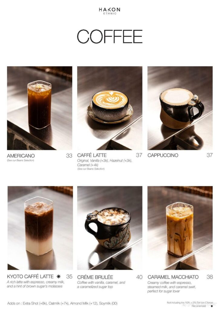 Menu Hakon Ethnic Setiabudi