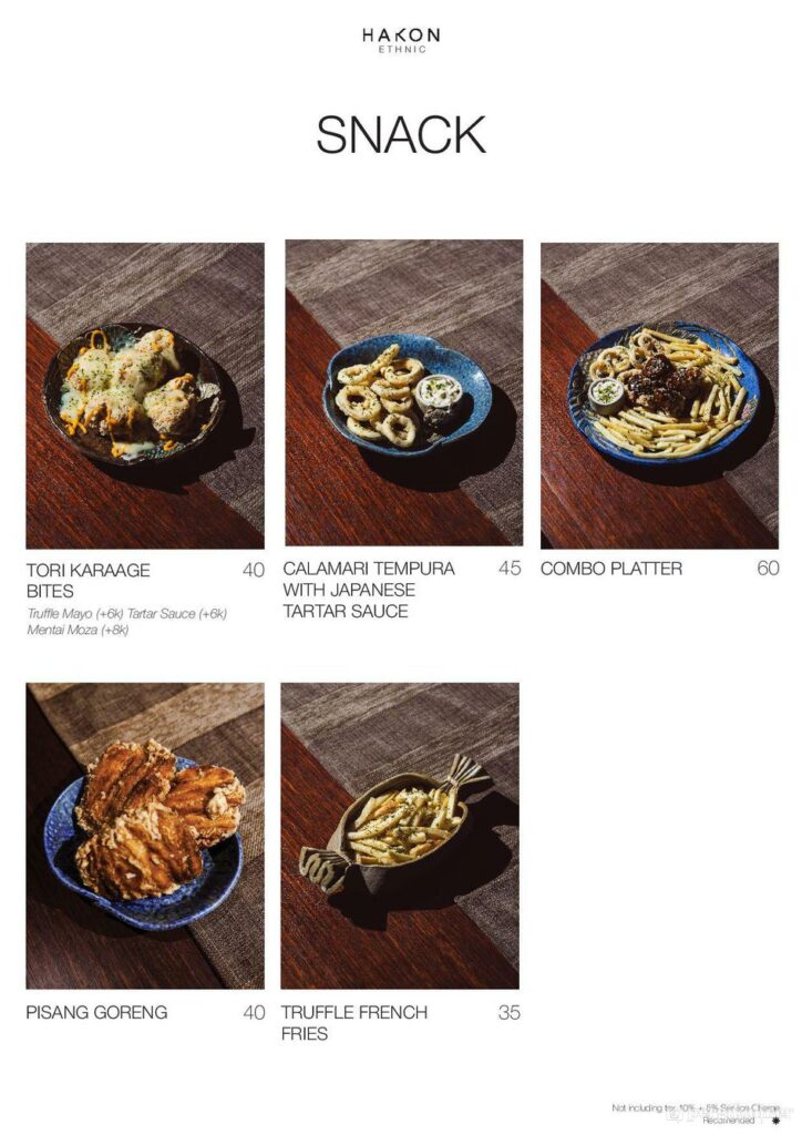 Menu Snack Hakon