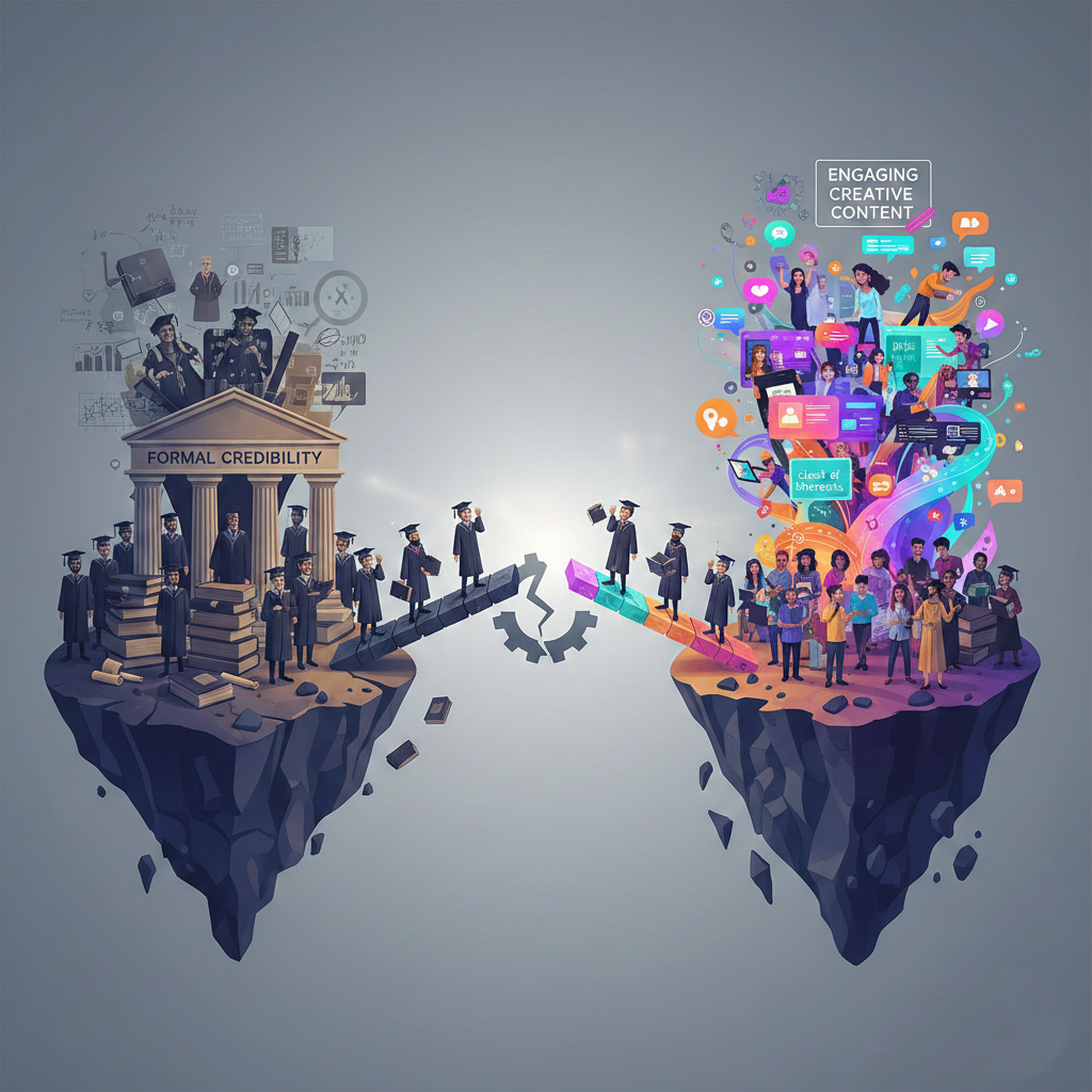 Formal Credibility and Engaging Creative Content, dosen di dunia digital
