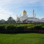 Masjid Omar Ali Saifuddien di Sore hari